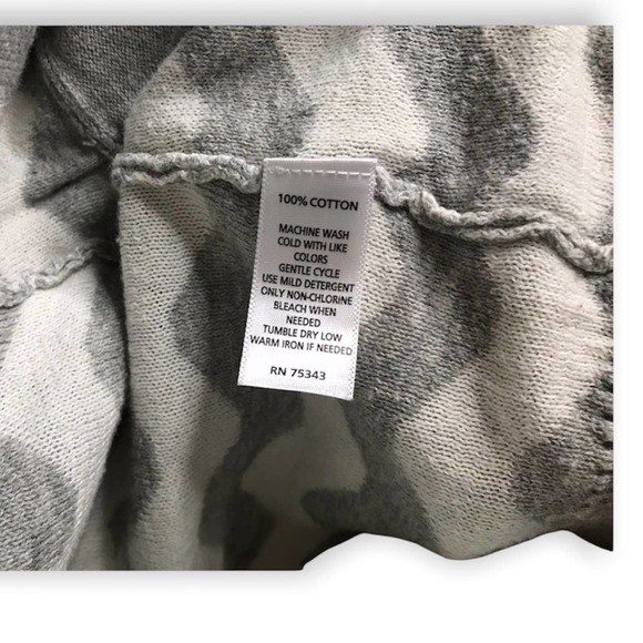 Ruby Moon | Elbow Patch Striped Button Down Cardigan Grey & White - Picture 5 of 10